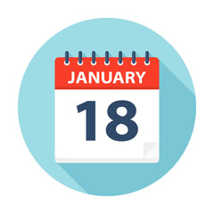 January 18 - Calendar Icon