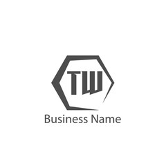 Initial Letter TW Logo Template Design