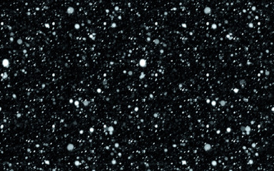 Snow on a black background