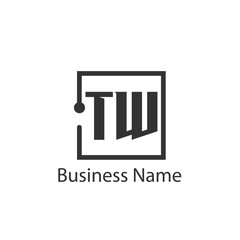 Initial Letter TW Logo Template Design