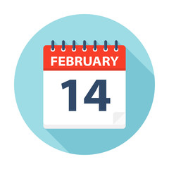 February 14 - Calendar Icon