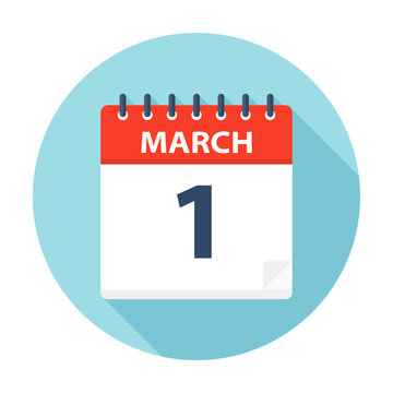 March 1 - Calendar Icon