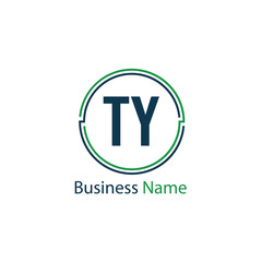 Initial Letter TY Logo Template Design