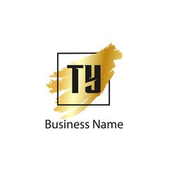 Initial Letter TY Logo Template Design