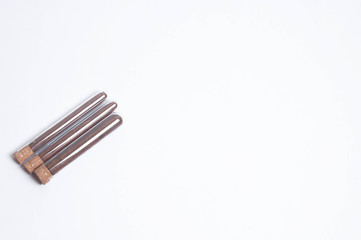 Cuban cigars on white background