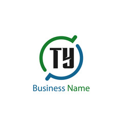 Initial Letter TY Logo Template Design