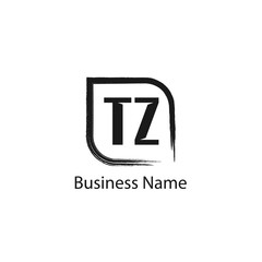 Initial Letter TZ Logo Template Design