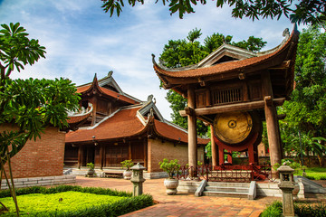 Drum tower in the Temple of Literature,hanoi,veitnam(this place is public place to visit)