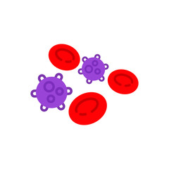 Red blood cells and viruses