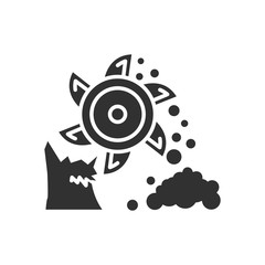 Digging the earth. mining industry