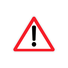 warning sign. the exclamation point