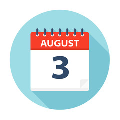 August 3 - Calendar Icon