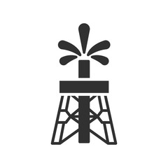 tower with a pipe and drop