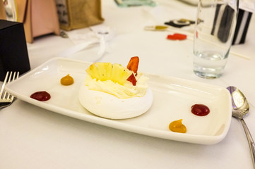 Pavlova on a plate