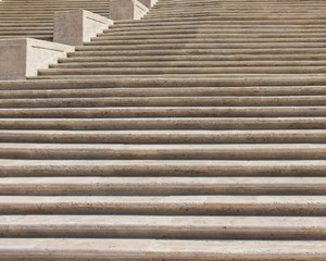 Obraz premium A close up view of the famous Spanish steps in Rome, Italy. Stair climbing concept image. 