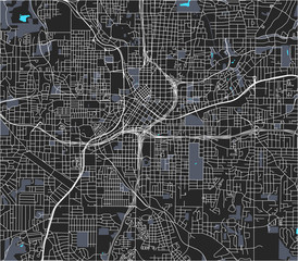 map of the city of Atlanta, USA