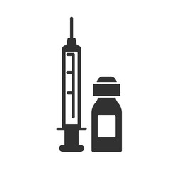 Insulin syringe and medicine