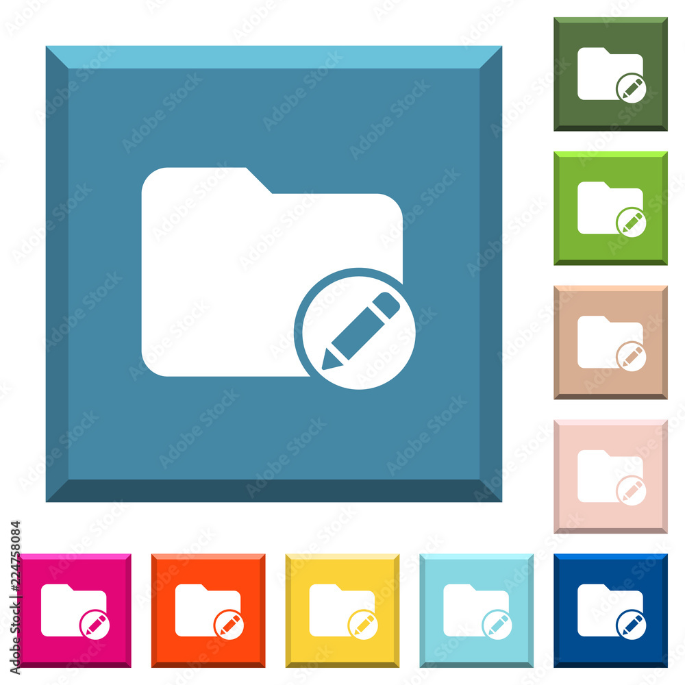 Poster rename directory white icons on edged square buttons