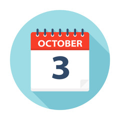 October 3 - Calendar Icon