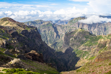 Fototapeta na wymiar Mountain landscape on Madeira, Portugal