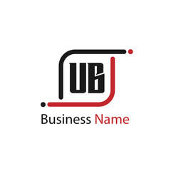Initial Letter UB Logo Template Design