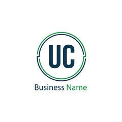 Initial Letter UC Logo Template Design