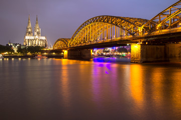 Hohenzollern Bridge and Cologne Cathedral, Cologne, Germany