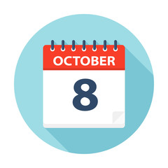 October 8 - Calendar Icon