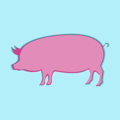 Pig. Vector pig. Pig Icon. Pet. Abstract pig.
