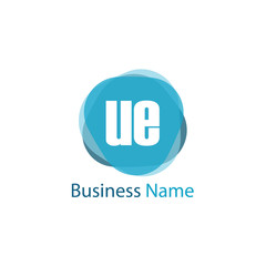 Initial Letter UE Logo Template Design