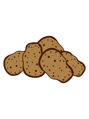 viele haufen design kartoffel essen lecker koch küche gemüse schürze chef backen grillen clipart comic cartoon schale