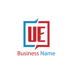 Fototapeta premium Initial Letter UE Logo Template Design