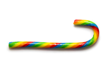 Caramel in the colors of the LGBT community isolated on a white background