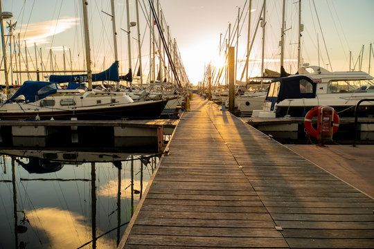 yachts in the marina
