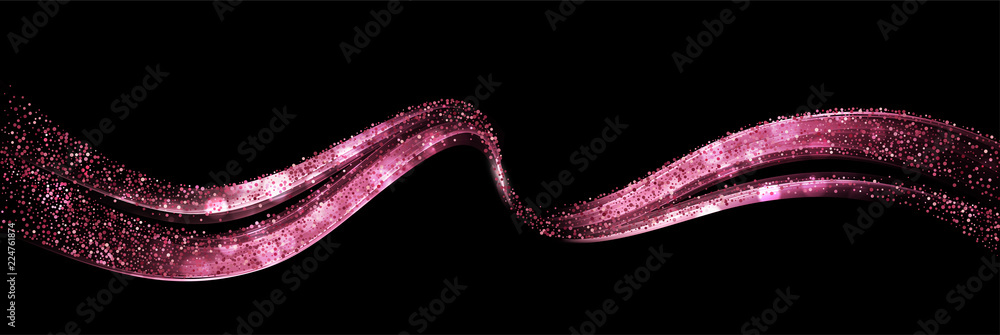 Poster abstract shiny color rose gold wave design element