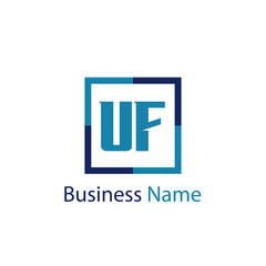 Obraz premium Initial Letter UF Logo Template Design