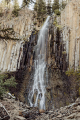 Beautiful Scenery of Palisade Falls in Hyalite Canyon, Montana