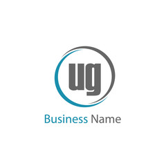 Initial Letter UG Logo Template Design