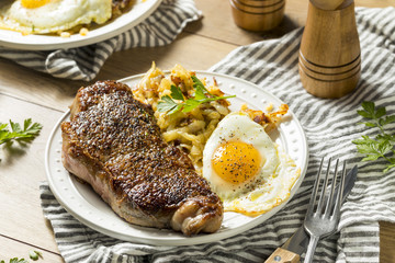 Homemade Steak and Eggs Breakfast