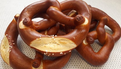 bretzel baked with large salt