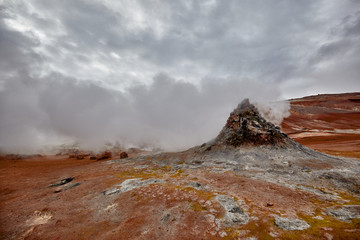Geothermal valley of Hverir, Iceland