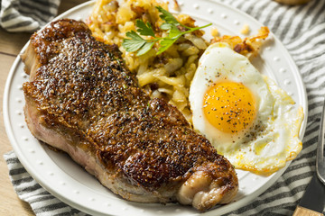 Homemade Steak and Eggs Breakfast