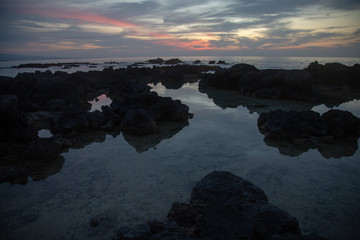 Fototapeta na wymiar Hawaiian Sunset Reflection