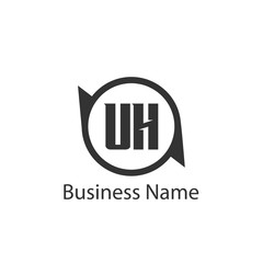 Initial Letter UH Logo Template Design