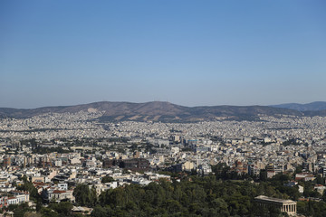 Fototapeta na wymiar Athens from the Acropolis