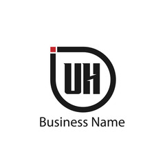 Initial Letter UH Logo Template Design
