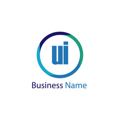 Initial Letter UI Logo Template Design