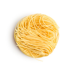 Italian pasta tagliatelle nest