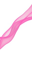Abstract pink wave. Bright pink ribbon on white background. Pink scarf. Abstract smoke. Raster air background. Vertical image orientation. 3D illustration