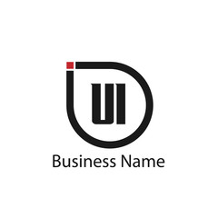 Initial Letter UI Logo Template Design